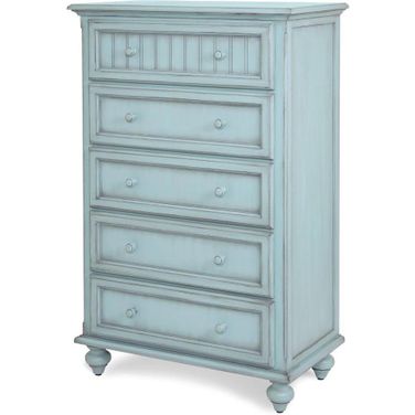 Monaco 5 Drawer Chest In Blue