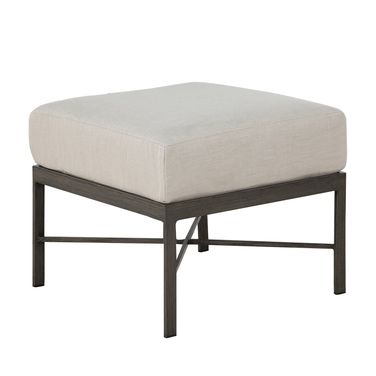 Monaco Aluminum Ottoman In Bali Pearl