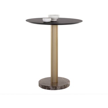 Monaco Bar Table In Gold and Charcoal Grey