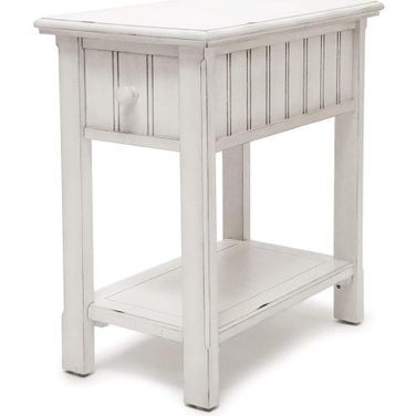 Monaco Chairside Table In White