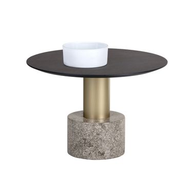 Monaco Coffee Table In Gold and Charcoal Grey