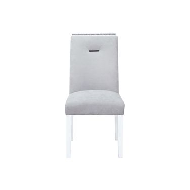 Monaco Dining Chair Set of 2 In Gray and White