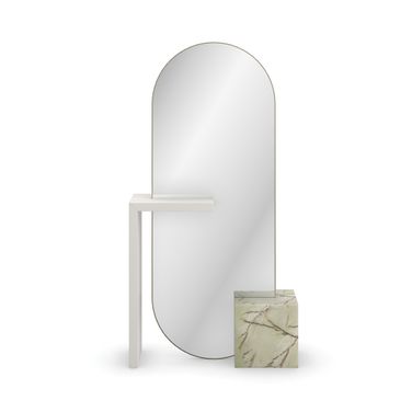 Monaco Floor Mirror In Clear