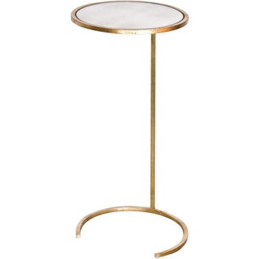 Old Leaf Round Cigar Accent Table In Gold