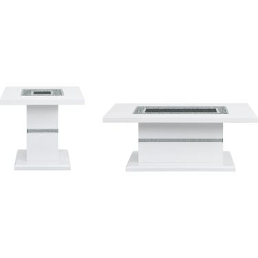 Monaco Occasional Table Set In White