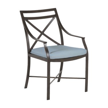 Monaco Outdoor Arm Chair In Linen Chambray