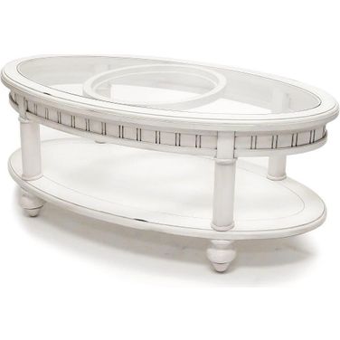 Monaco Oval Coffee Table In White