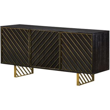 Monaco Rectangular Sideboard In Black