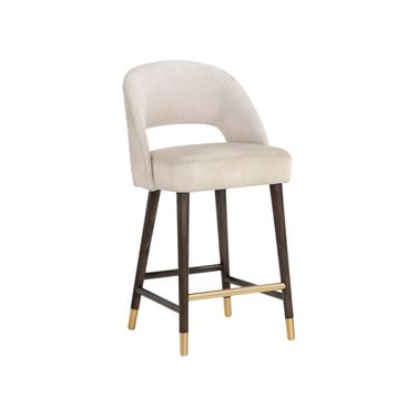 Monae Counter Stool In Bravo Cream and Polo Club Muslin
