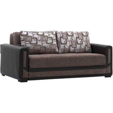 Mondomax Upholstered Convertible Sofabed with Storage In Brown