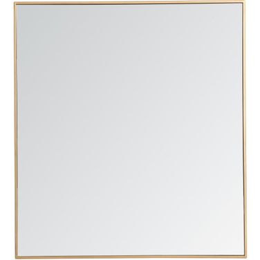 Monet Brass Square Mirror MR43640BR