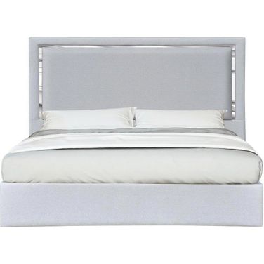 Monet Silver Grey King Upholstered Platform Bed