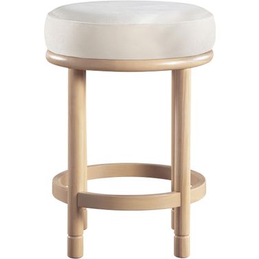 Monette Velvet Counter Stool In Natural and Cream