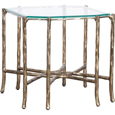 Monier End Table In Antique Gold