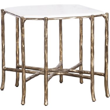 Monier End Table In Antique Gold