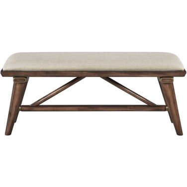 Monroe Dining Bench In Brown and Walnut