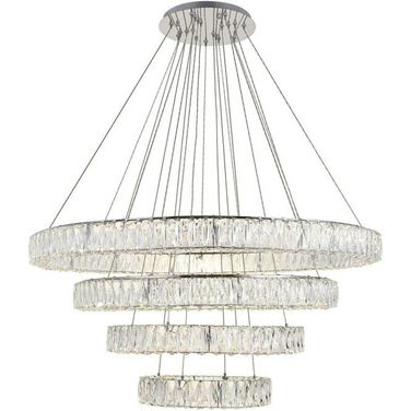 Monroe Integrated Led Chip Light Chrome Chandelier 3503G41C