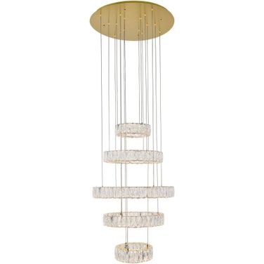 Monroe Integrated Led Chip Light Gold Chandelier 3503G5LG
