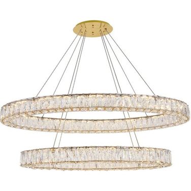 Monroe Integrated Led Light Gold Chandelier 3503D40G