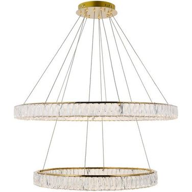 Monroe Integrated Led Light Gold Chandelier 3503D42G