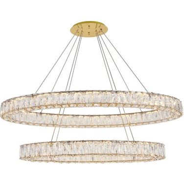 Monroe Integrated Led Light Gold Chandelier 3503D48G
