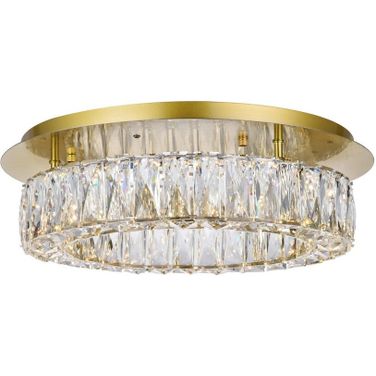 Monroe Led Light Gold Flush Mount 3503F18G
