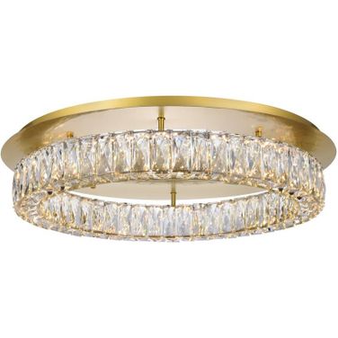 Monroe Led Light Gold Flush Mount 3503F26G