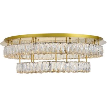 Monroe Led Light Gold Flush Mount 3503F33L2G