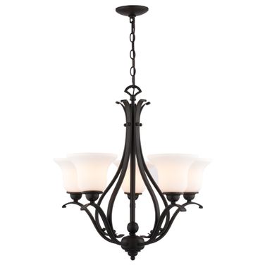 Monrovia 26 Inch 5 Light Chandelier In Oil Rubbed Bronze