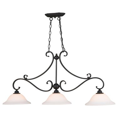 Monrovia 3 Light Linear Chandelier In Oil Rubbed Bronze