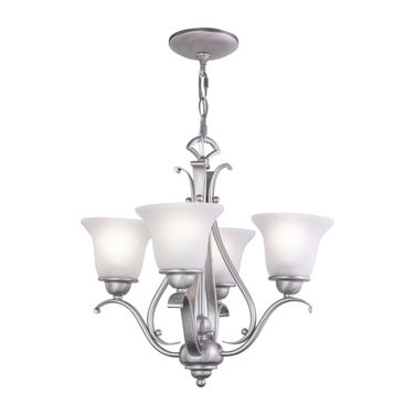 Monrovia 4L Mini Chandelier or Semi Flush (Dual Mount) In Brushed Nickel