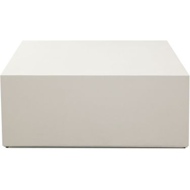 Montage Square Cocktail Table In Ivory Faux Cement Finish