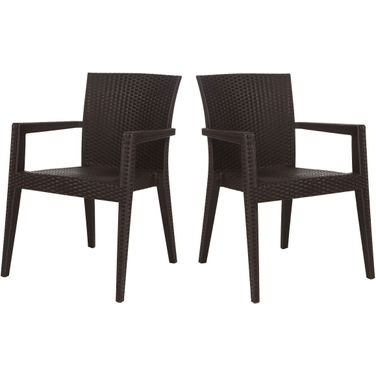Montana Set of 2 Stackable Armchair In Brown