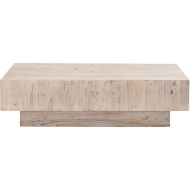 Bella Antique Montauk Coffee Table In White Wash Pine