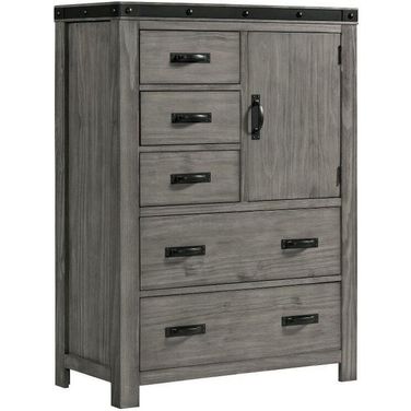Montauk Gray 5 Drawer Gentlemans Chest