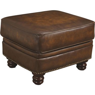 Camacho Nailheads Ottoman Hand Rubbed Brown