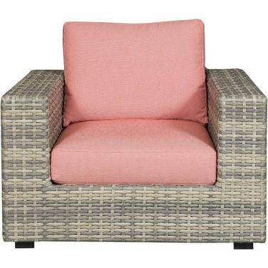 Montclair Outdoor Chair In Coral and Tan
