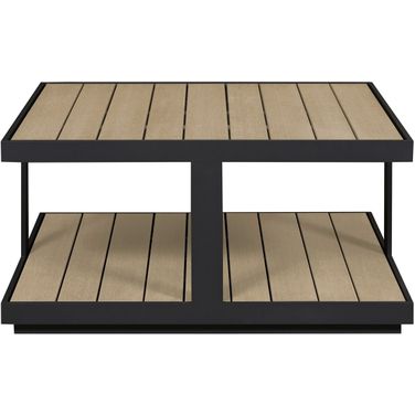 Montclair Outdoor Square Cocktail Table In Black