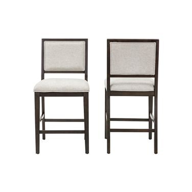Montclair Wood Counter Height Kitchen Dining Chairs Set of 2 In Black