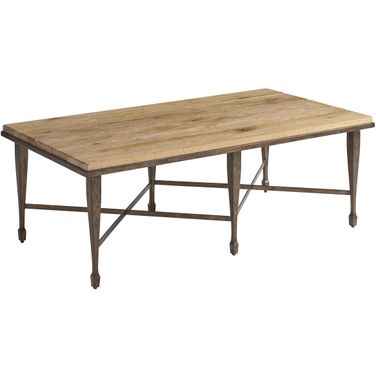 Montecito Catalonia Rectangular Metal Cocktail Table In Natural