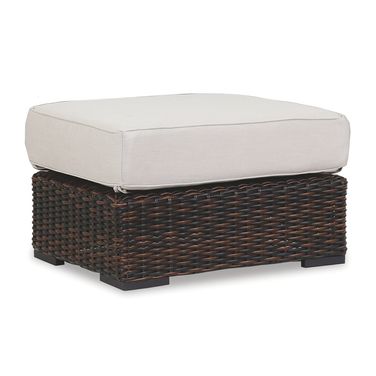 Montecito Ottoman in Canvas Flax