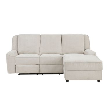 Monterey 2-Piece Reclining Sectional with Right Chaise In Beige