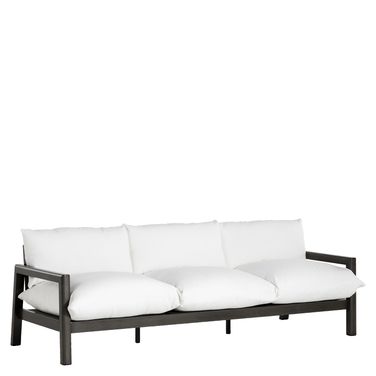 Monterey Alum 3-Seat Sofa In Linen Snow