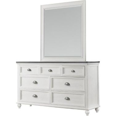 Monterey Mirror In White Stain