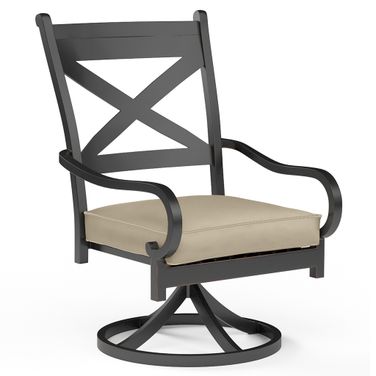 Monterey Swivel Dining Chair in Linen Stone