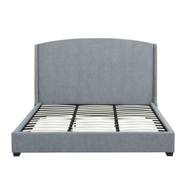 Monterey Upholstered King Bed Frame In Gray and Black