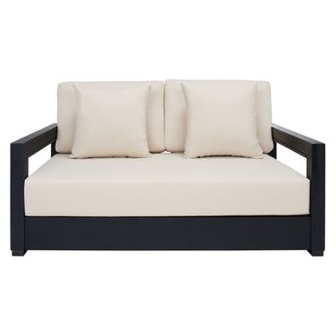 Montford 2-Seat Bench In Black and Beige