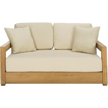 Montford 2-Seat Bench In Teak Brown and Beige