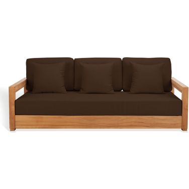 Montford 3-Seat Bench In Natural and Dark Brown