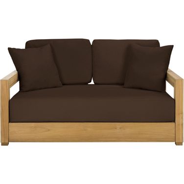 Montford Brazilian Teak 2-Seat Bench In Natural and Dark Brown